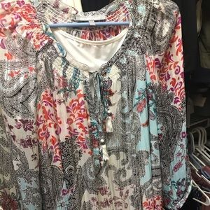 Daniel Rainn Wilcox Tie Neck Blouse